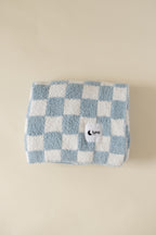 Baby Checkered Blanket With Pacifier Attachment