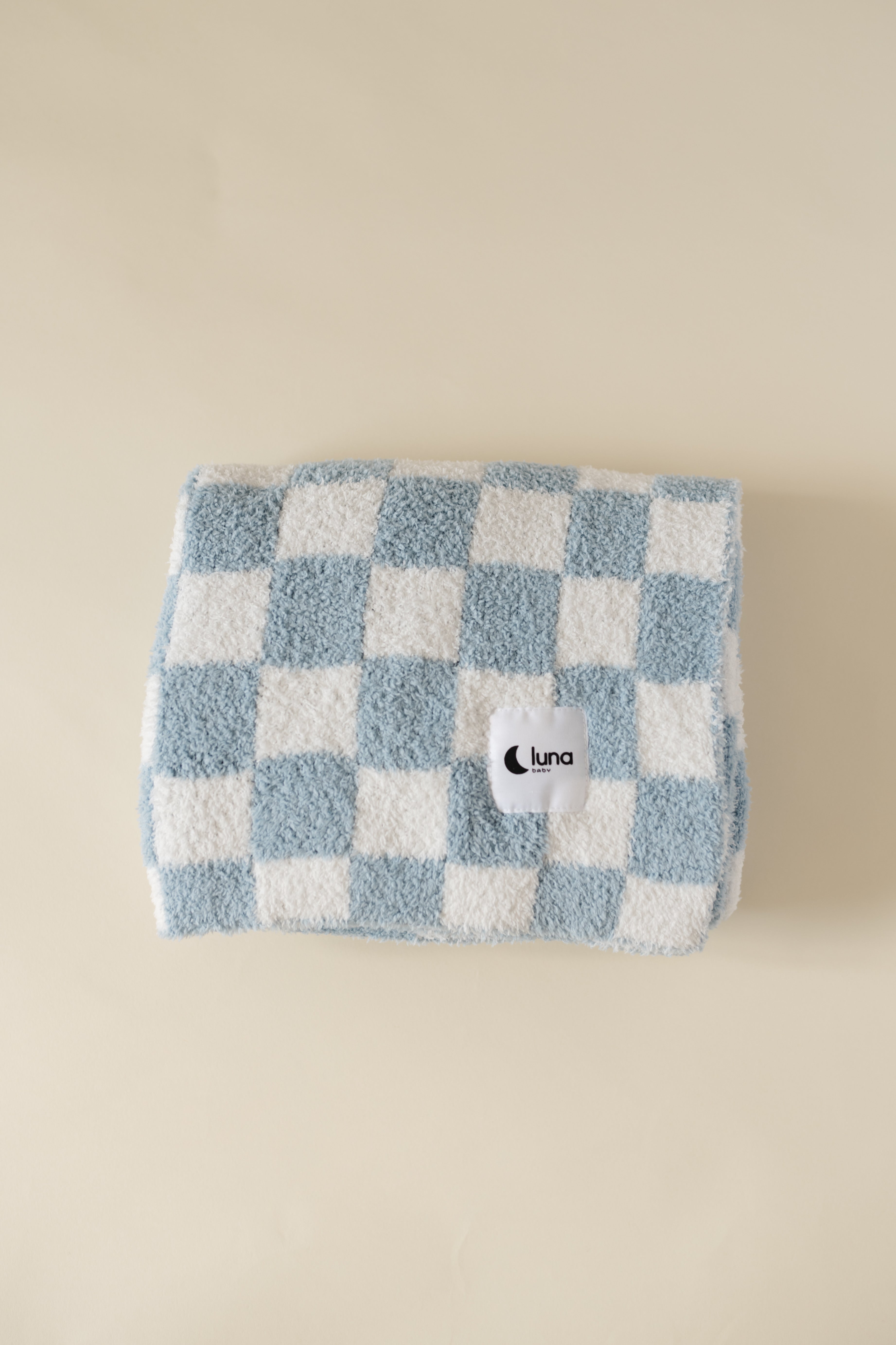 Baby Checkered Blanket With Pacifier Attachment