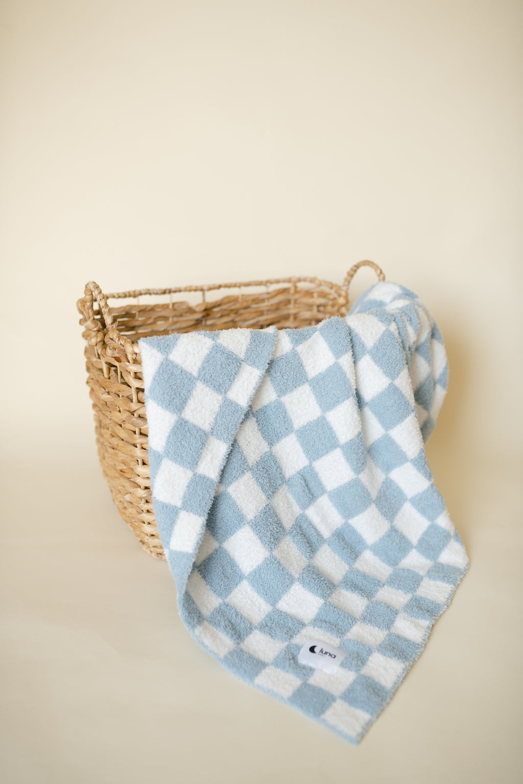 Baby Checkered Blanket With Pacifier Attachment
